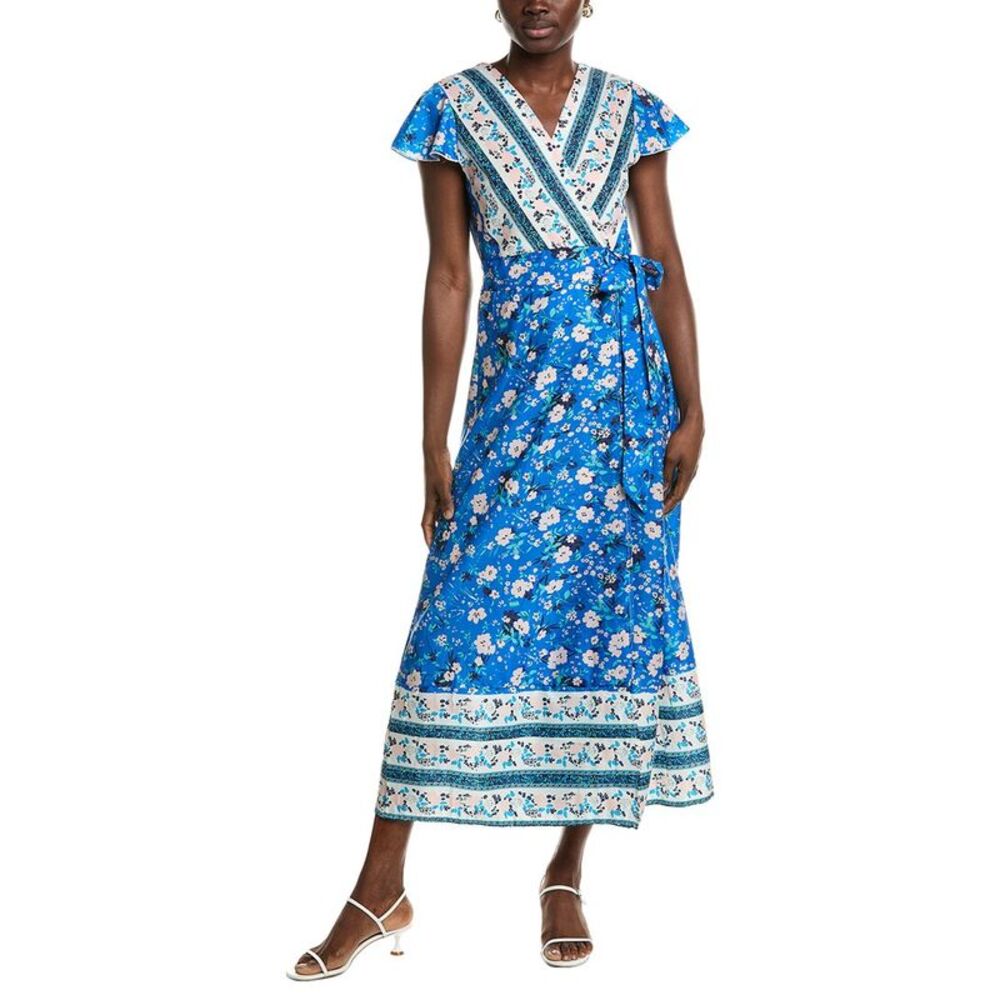 Ipponelli Womens  Wrap Dress, Blue